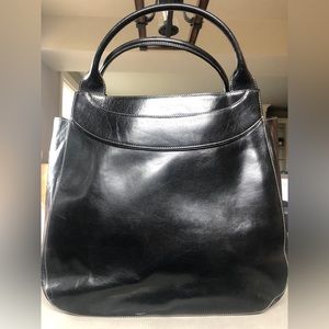 Monsac Balck leather Tote